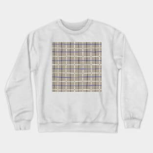 Very peri and brown tattersall plaid Crewneck Sweatshirt